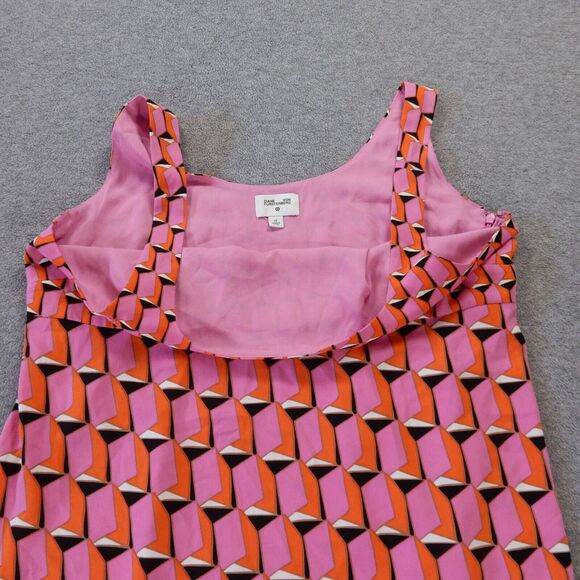 Diane Von Furstenberg Dress 17 Pink Retro Mod Mini Sleeveless Tank Sundress - Picture 5 of 10